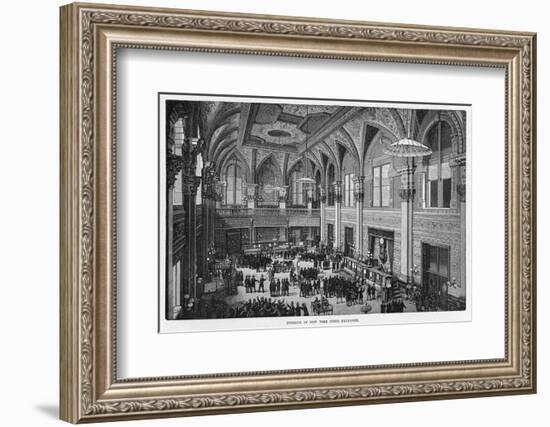 Interior View of the New New York Stock Exchange--Framed Photographic Print