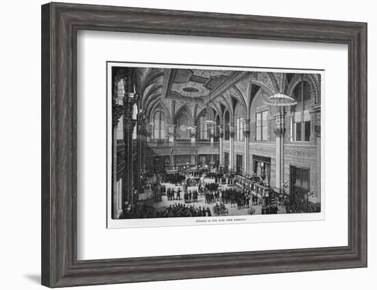 Interior View of the New New York Stock Exchange-null-Framed Photographic Print