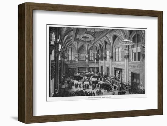 Interior View of the New New York Stock Exchange--Framed Photographic Print