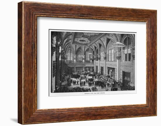 Interior View of the New New York Stock Exchange-null-Framed Photographic Print