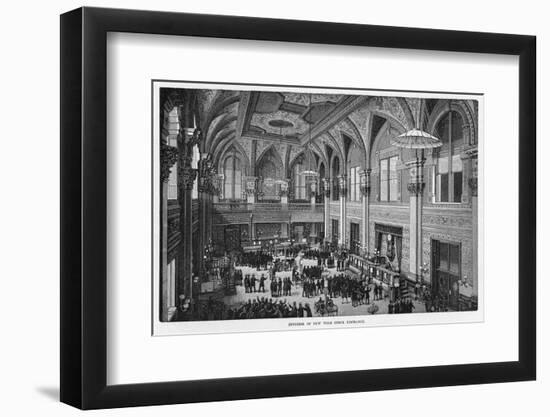 Interior View of the New New York Stock Exchange--Framed Photographic Print