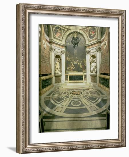 Interior View of the Octagonal Chigi Chapel, Begun by Raphael in 1513 Completed 1652-Giovanni Lorenzo Bernini-Framed Giclee Print