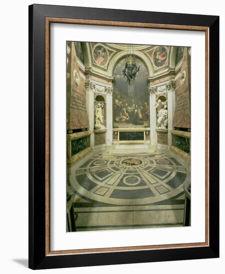 Interior View of the Octagonal Chigi Chapel, Begun by Raphael in 1513 Completed 1652-Giovanni Lorenzo Bernini-Framed Giclee Print