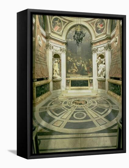 Interior View of the Octagonal Chigi Chapel, Begun by Raphael in 1513 Completed 1652-Giovanni Lorenzo Bernini-Framed Premier Image Canvas