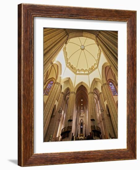 Interior view of the Sao Paulo See Metropolitan Cathedral, Praca da Se, City of Sao Paulo, State of-Karol Kozlowski-Framed Photographic Print