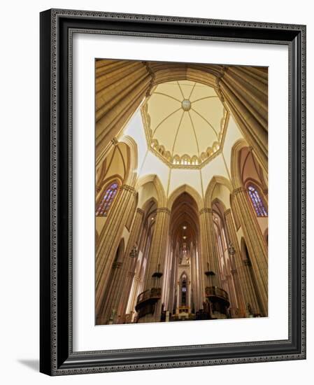 Interior view of the Sao Paulo See Metropolitan Cathedral, Praca da Se, City of Sao Paulo, State of-Karol Kozlowski-Framed Photographic Print