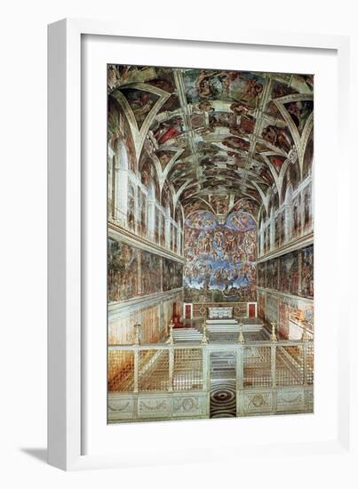 Interior View of the Sistine Chapel-Italian School-Framed Giclee Print