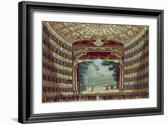 Interior View of the Teatro Alla Scala in Milan, ca. 1830-null-Framed Giclee Print