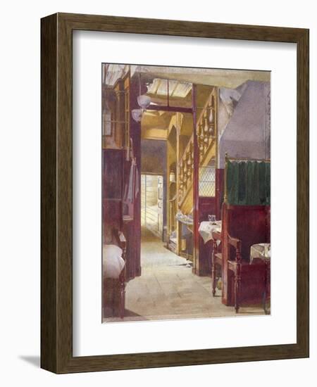 Interior View Showing the Staircase at the Cock Tavern, Fleet Street, City of London, 1881-John Crowther-Framed Giclee Print