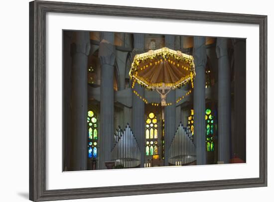 Interior View, Towards the Altar and Grand Organ, Sagrada Familia-James Emmerson-Framed Photographic Print