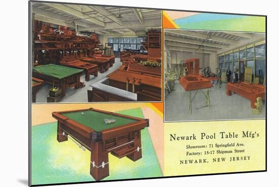 Interior Views of Newark Pool Table Manufacturers - Newark, NJ-Lantern Press-Mounted Art Print