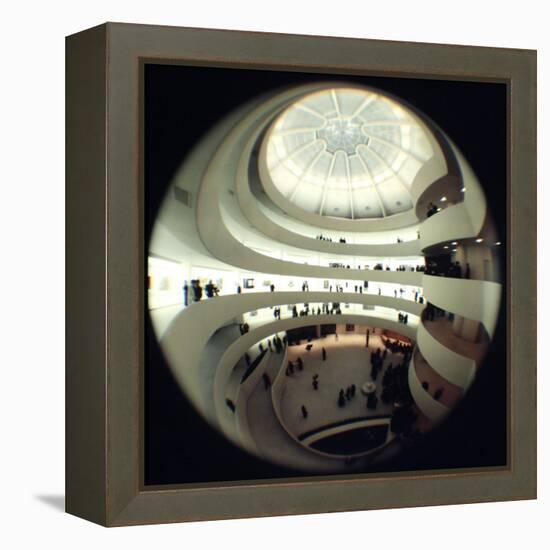 Interior Views of the Frank Lloyd Wright Designed, Solomon R. Guggenheim Museum-Dmitri Kessel-Framed Premier Image Canvas