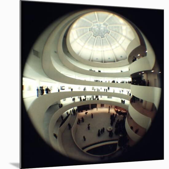 Interior Views of the Frank Lloyd Wright Designed, Solomon R. Guggenheim Museum-Dmitri Kessel-Mounted Premium Photographic Print