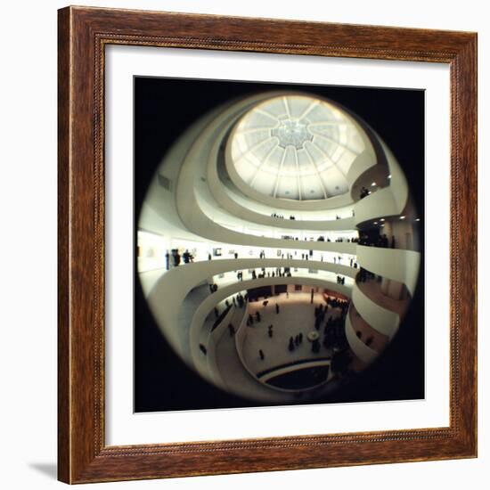 Interior Views of the Frank Lloyd Wright Designed, Solomon R. Guggenheim Museum-Dmitri Kessel-Framed Photographic Print