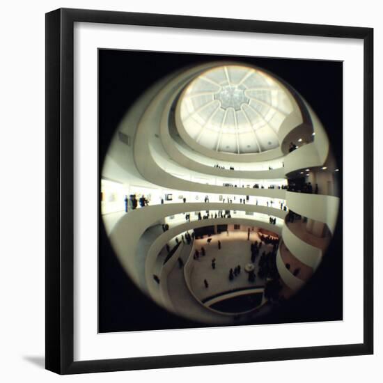 Interior Views of the Frank Lloyd Wright Designed, Solomon R. Guggenheim Museum-Dmitri Kessel-Framed Photographic Print