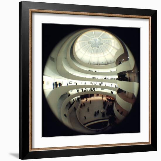 Interior Views of the Frank Lloyd Wright Designed, Solomon R. Guggenheim Museum-Dmitri Kessel-Framed Photographic Print