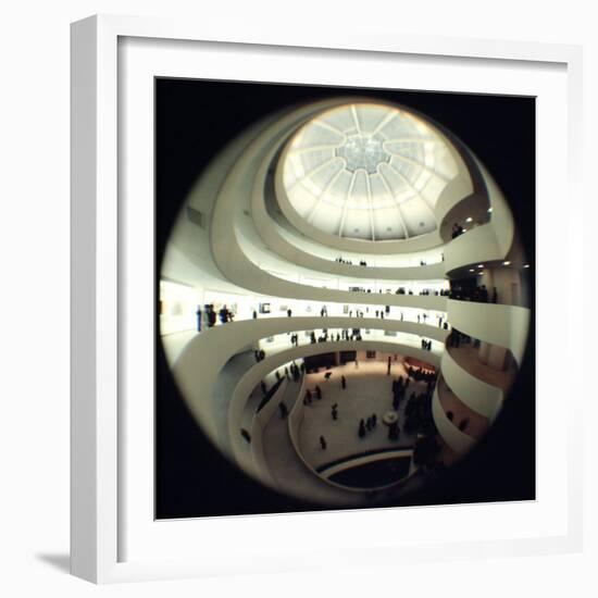 Interior Views of the Frank Lloyd Wright Designed, Solomon R. Guggenheim Museum-Dmitri Kessel-Framed Photographic Print