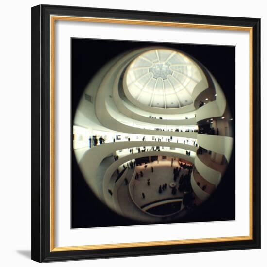 Interior Views of the Frank Lloyd Wright Designed, Solomon R. Guggenheim Museum-Dmitri Kessel-Framed Photographic Print