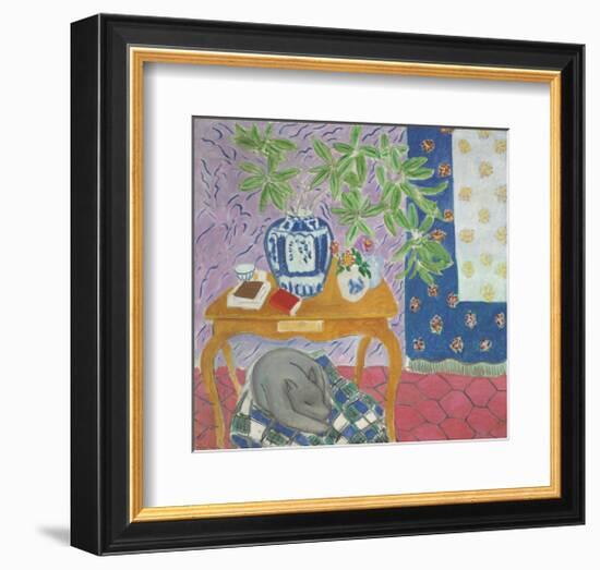 Interior with a Dog, 1934-Henri Matisse-Framed Art Print