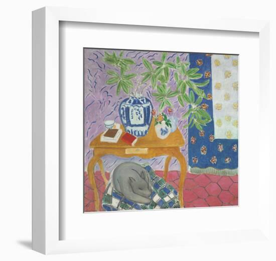 Interior with a Dog, 1934-Henri Matisse-Framed Art Print