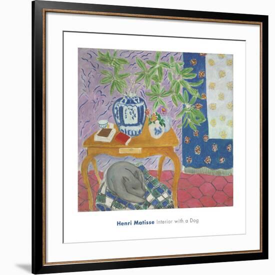 Interior with a Dog, 1934-Henri Matisse-Framed Art Print