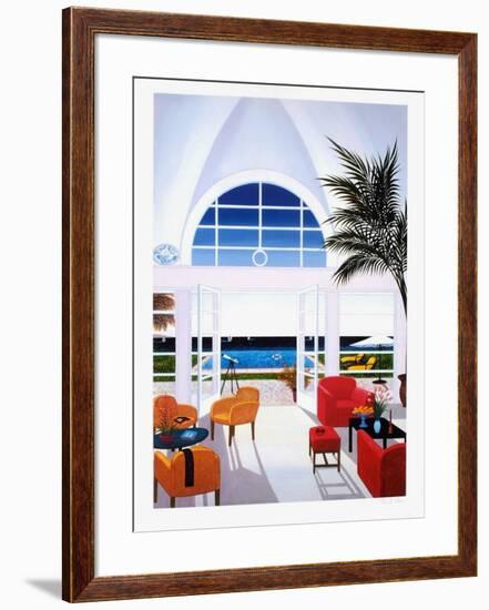 Interior With A Red Armchair-Fanch Ledan-Framed Giclee Print