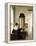 Interior with a Seated Woman by a Window-Carl Holsoe-Framed Premier Image Canvas