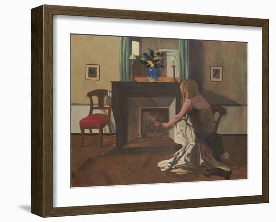 Interior with a Woman in a Shirt, 1899-Félix Vallotton-Framed Giclee Print
