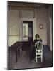 Interior with a Woman Seated on a White Chair-Vilhelm Hammershoi-Mounted Giclee Print