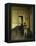 Interior with a Woman Seated on a White Chair-Vilhelm Hammershoi-Framed Premier Image Canvas