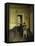 Interior with a Woman Seated on a White Chair-Vilhelm Hammershoi-Framed Premier Image Canvas