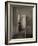 Interior with a woman standing-Vilhelm Hammershoi-Framed Giclee Print