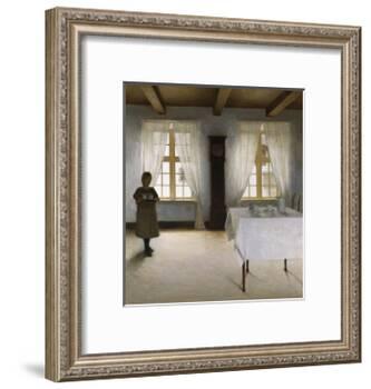Interior with a Young Girl Serving Tea, 1901-Peter Ilsted-Framed Giclee Print
