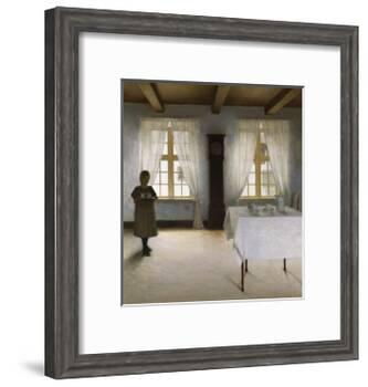 Interior with a Young Girl Serving Tea, 1901-Peter Ilsted-Framed Giclee Print