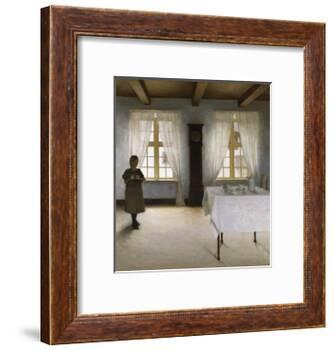 Interior with a Young Girl Serving Tea, 1901-Peter Ilsted-Framed Giclee Print