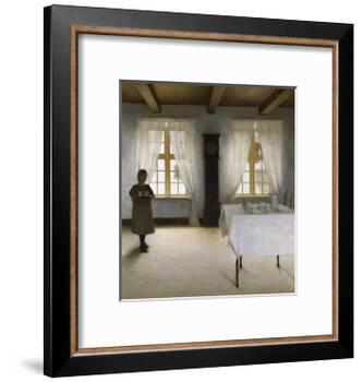 Interior with a Young Girl Serving Tea, 1901-Peter Ilsted-Framed Giclee Print