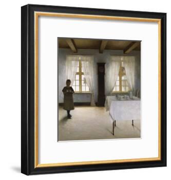 Interior with a Young Girl Serving Tea, 1901-Peter Ilsted-Framed Giclee Print