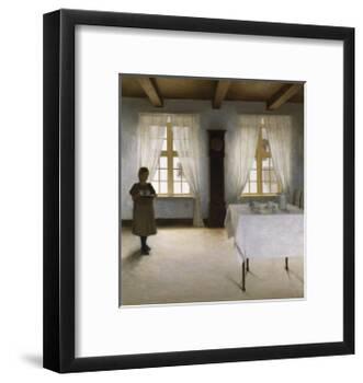 Interior with a Young Girl Serving Tea, 1901-Peter Ilsted-Framed Giclee Print