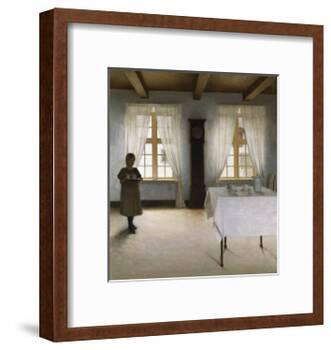 Interior with a Young Girl Serving Tea, 1901-Peter Ilsted-Framed Giclee Print