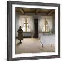 Interior with a Young Girl Serving Tea, 1901-Peter Ilsted-Framed Giclee Print
