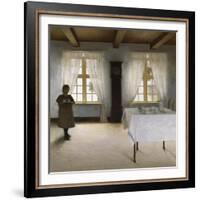 Interior with a Young Girl Serving Tea, 1901-Peter Ilsted-Framed Giclee Print