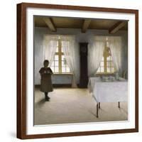 Interior with a Young Girl Serving Tea, 1901-Peter Ilsted-Framed Giclee Print