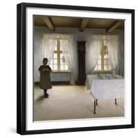 Interior with a Young Girl Serving Tea, 1901-Peter Ilsted-Framed Giclee Print