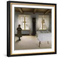 Interior with a Young Girl Serving Tea, 1901-Peter Ilsted-Framed Giclee Print