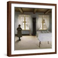 Interior with a Young Girl Serving Tea, 1901-Peter Ilsted-Framed Giclee Print