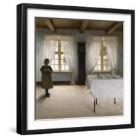 Interior with a Young Girl Serving Tea, 1901-Peter Ilsted-Framed Giclee Print
