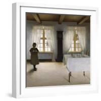 Interior with a Young Girl Serving Tea, 1901-Peter Ilsted-Framed Giclee Print