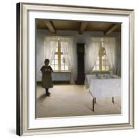 Interior with a Young Girl Serving Tea, 1901-Peter Ilsted-Framed Giclee Print