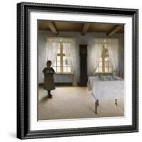 Interior with a Young Girl Serving Tea, 1901-Peter Ilsted-Framed Giclee Print