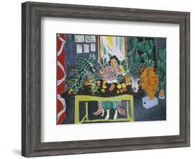 Interior with an Etruscan Vase, c.1940-Henri Matisse-Framed Art Print